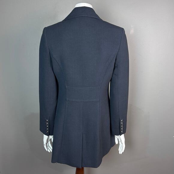 Cabi military jacket size 4 mid-length gray tailored corpcore long blazer goth - Picture 7 of 12